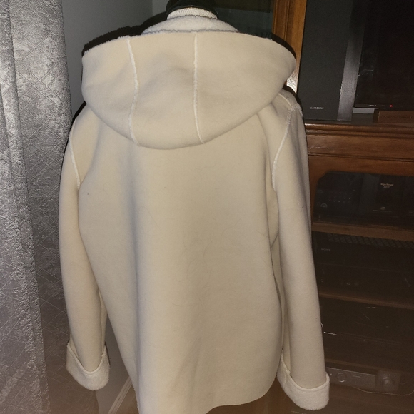 John's New York Baige Jacket with hood. - Picture 2 of 4